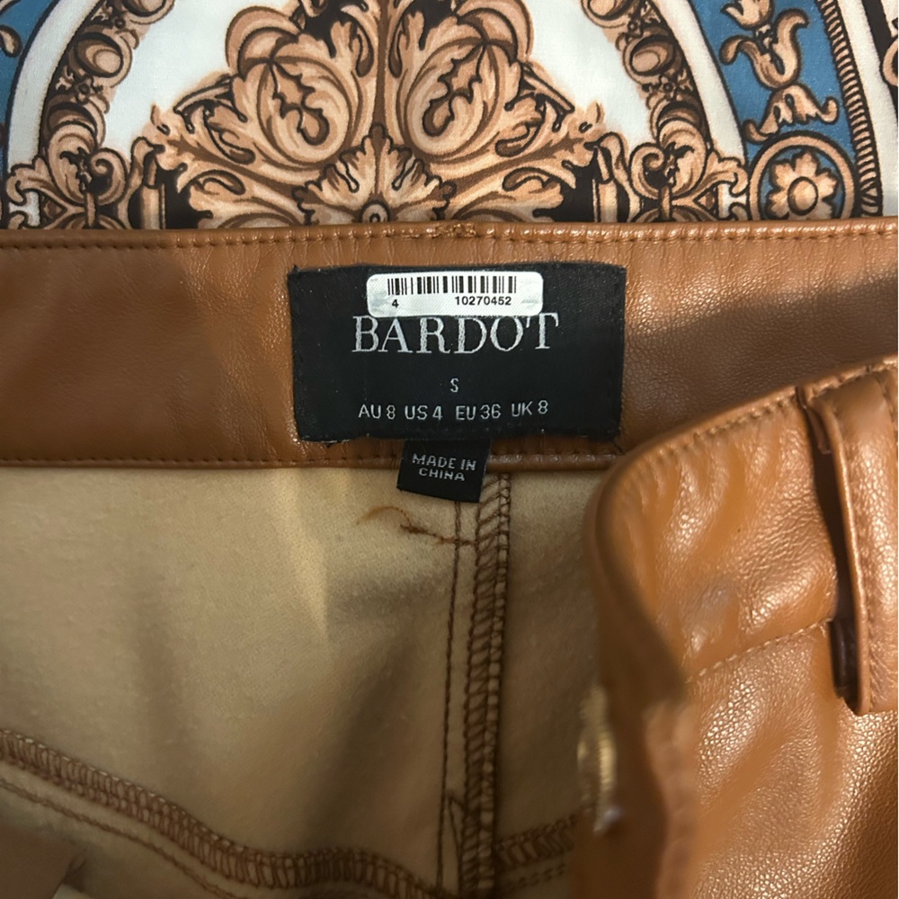 Bardot Revolve leather high waisted, boot cut pants Small - Picture 5 of 11
